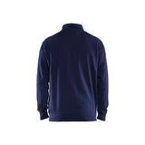 Navy blue sweatshirt on a white background