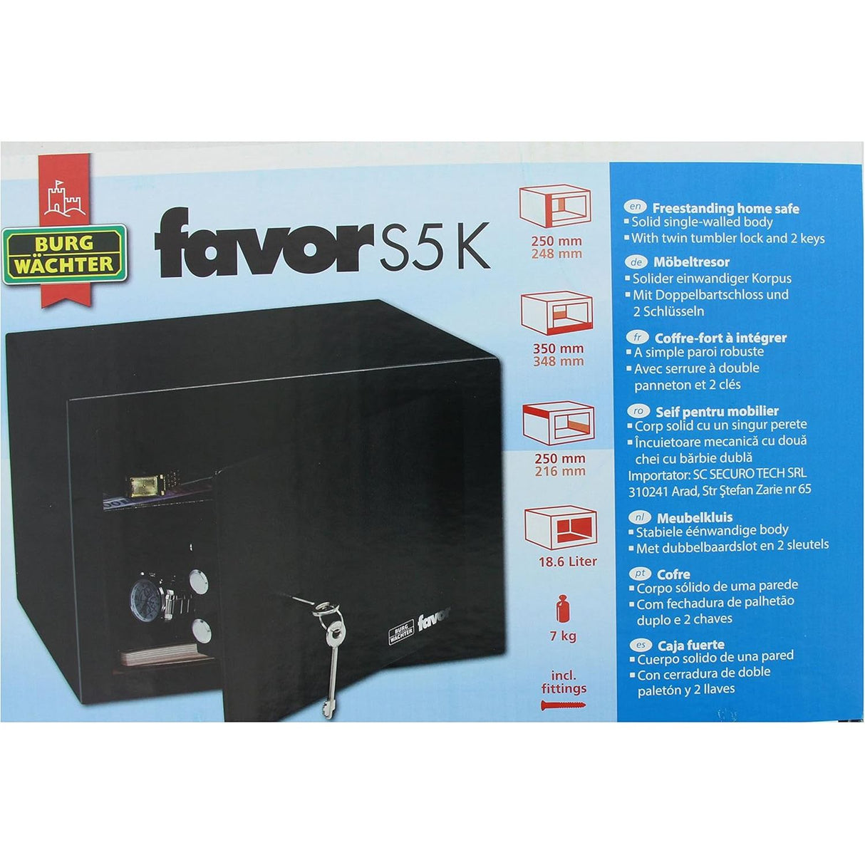 Burg Wachter Favor Keyed Safe S5