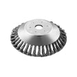 Wire brush wheel with a metallic finish on a white background.Wire Brush Head – Universal Fitting | 200mm
