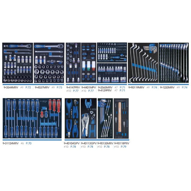 King Tony 934-010MRVD Tool Trolley Set (EVA FOAM) | 286 Pieces 