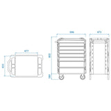 King Tony Sqaud Model d Tool Trolley - 7 Drawers