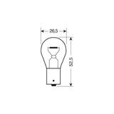 Lampa 12V Single Filament Bulb - (PY21W) - 21W - BAU15S