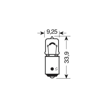 Lampa 12V Blu-Xe Halogen micro lamp - (H6W) - 6W - BAX9s