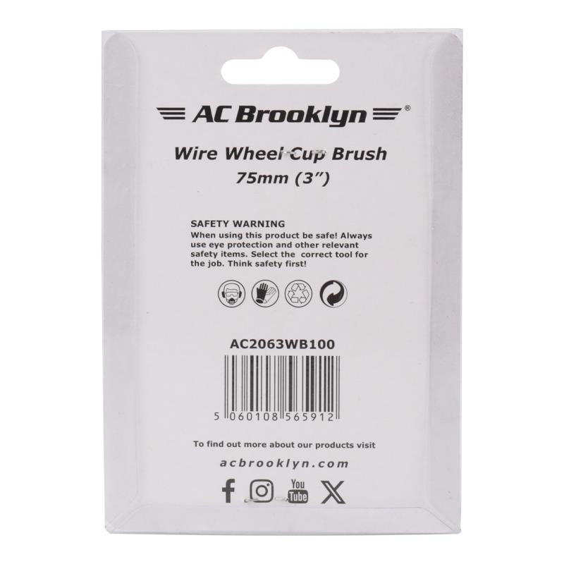 AC Brooklyn 3" Wire Wheel Cup Brush 75mm