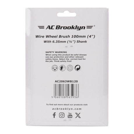 AC Brooklyn 4" Wire Wheel Brush 100m