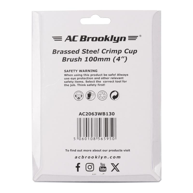 AC Brooklyn Brassed Steel Crimp Cup Brush 100mm