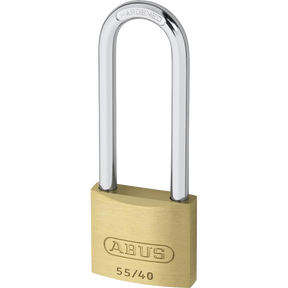 Abus 55 Series Brass Long Shackle Padlock | 63mm