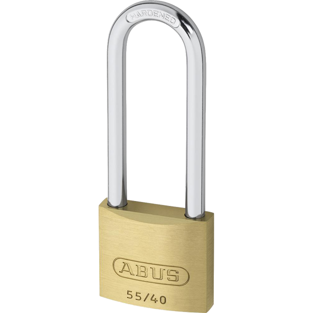 Abus 55 Series Brass Long Shackle Padlock | 63mm