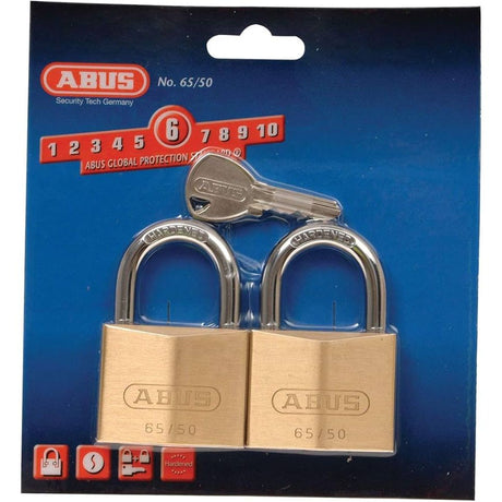 Abus 65 Twin Brass Padlock