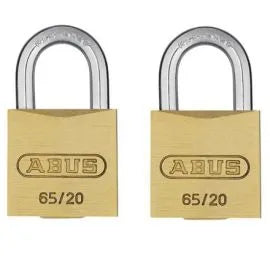 Abus 65 Twin Brass Padlock 20mm