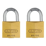 Abus 65 Twin Brass Padlock 30mm