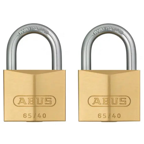 Abus 65 Twin Brass Padlock 40mm