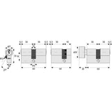 Abus E50N Euro Cylinder Key Lock | 35mm