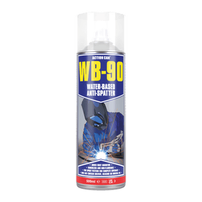 Spray can labeled WB-90 water-based anti-spatter on a white backgroundAction Can WB-90 Water-Based Anti-Spatter