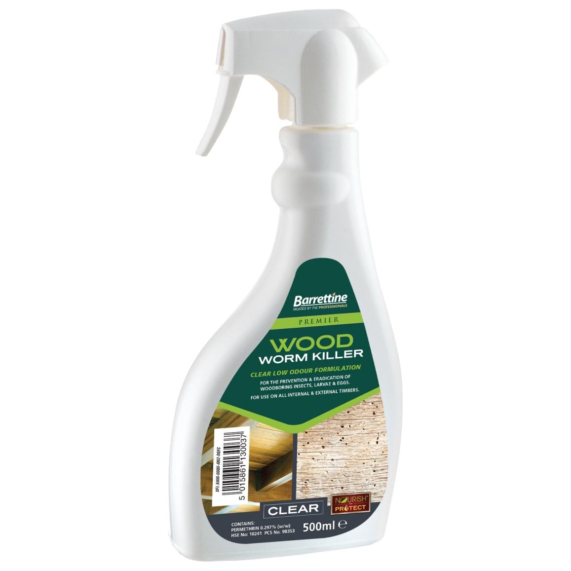 Barrettine Woodworm Killer Treatment Spray - 500ml