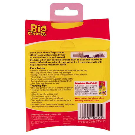 Big Cheese Live Catch Mouse Trap 2 Pack