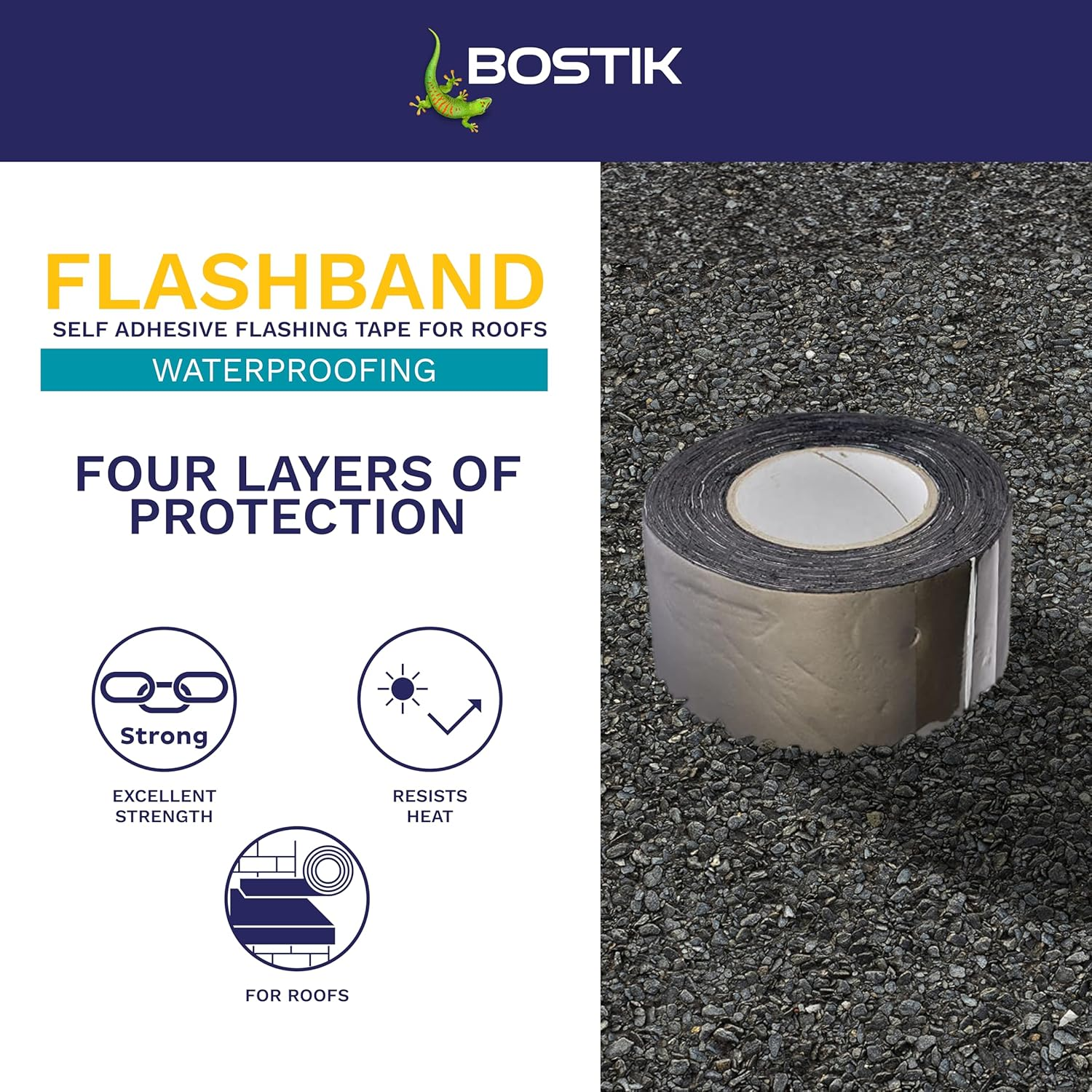 Bostik EVO Flashband Roll | Grey - 100mm x 10m