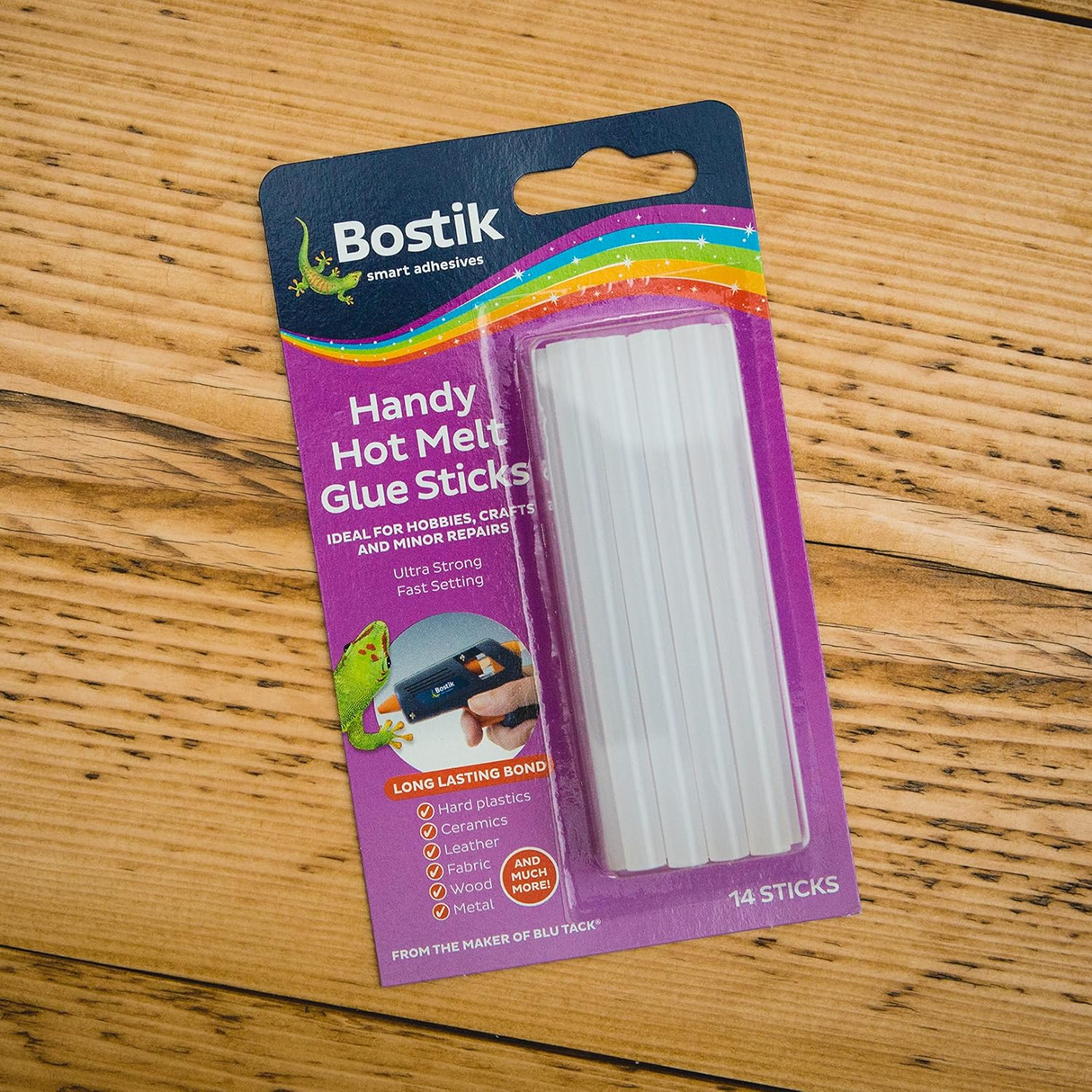 Bostik Hot Melt Glue Stick Permanent Gel Transparent Clear 6mm