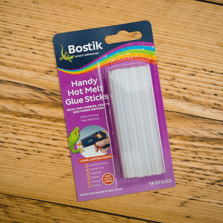 Bostik Hot Melt Glue Stick Permanent Gel Transparent Clear 6mm