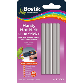 Bostik Hot Melt Glue Stick Permanent Gel Transparent Clear 6mm
