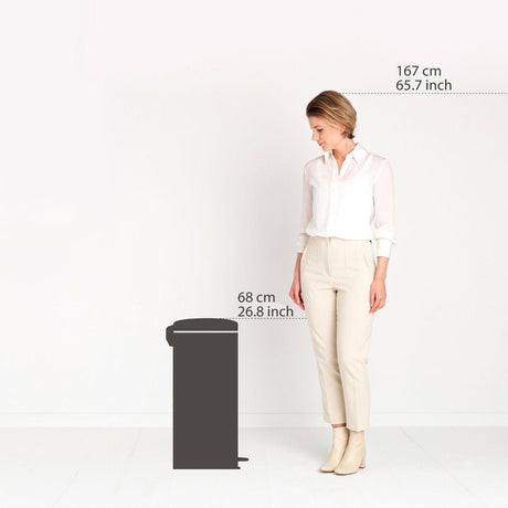 Brabantia Newicon Pedal Bin - 30L - Platinum