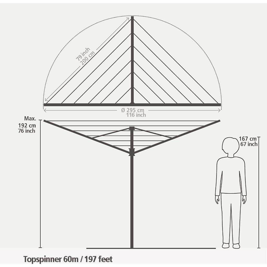Brabantia Rotary Dryer Topspinner