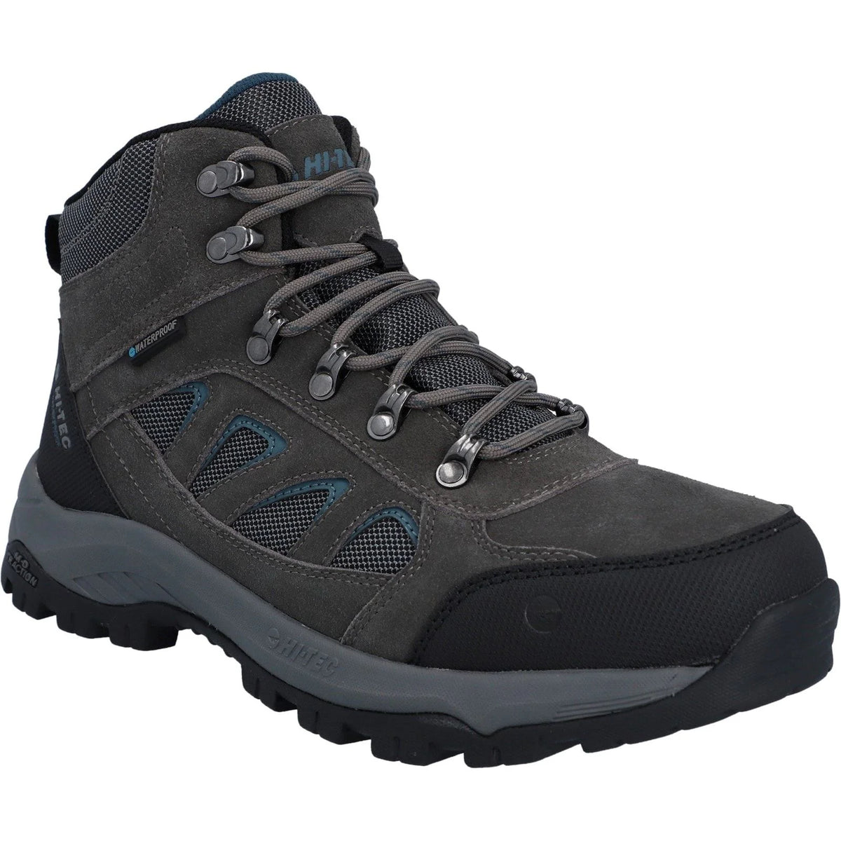 Shop Hi-Tec Men's Bandera Expedition Hiker in Gull Grey/Harbour Mist at Ted Johnsons. Durable, comfortable hiking footwear for outdoor adventures in Ireland.