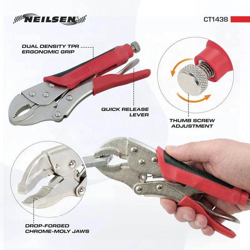 Neilsen CT1438 Locking Plier Set | 4 piece 