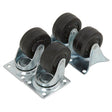 Neilsen CT1833 Castor Wheels - 40mm x 4 
