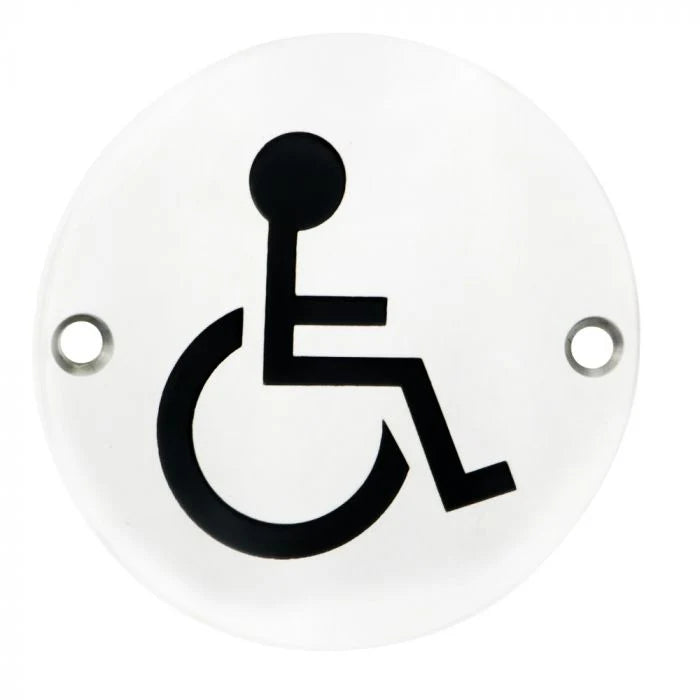 Carlisle Brass Eurospec "Disabled" Symbol Disc Stainless Steel | 76mm 