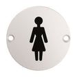 Carlisle Brass Eurospec 'Female' Symbol Satin Stainless Steel | 76mm 