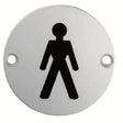 Carlisle Brass Eurospec 'Male' Symbol Satin Stainless Steel | 76mm