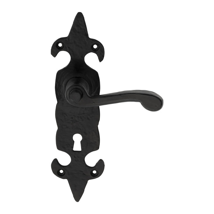 Carlisle Brass LF5504 Fleur De Lys' Lever Standard on Backplate | Black