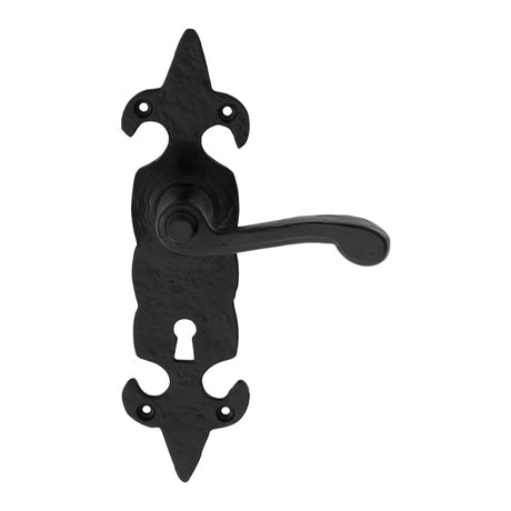 Carlisle Brass LF5504 Fleur De Lys' Lever Standard on Backplate | Black