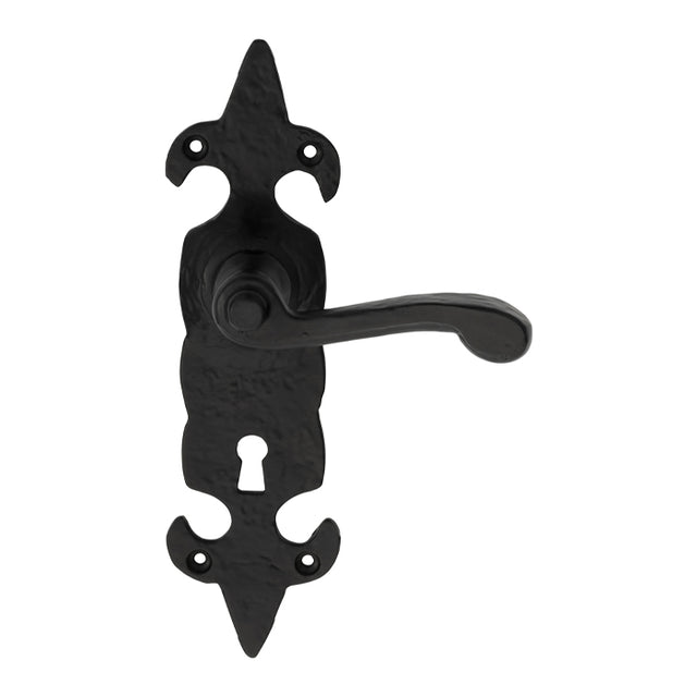 Carlisle Brass LF5504 Fleur De Lys' Lever Standard on Backplate | Black