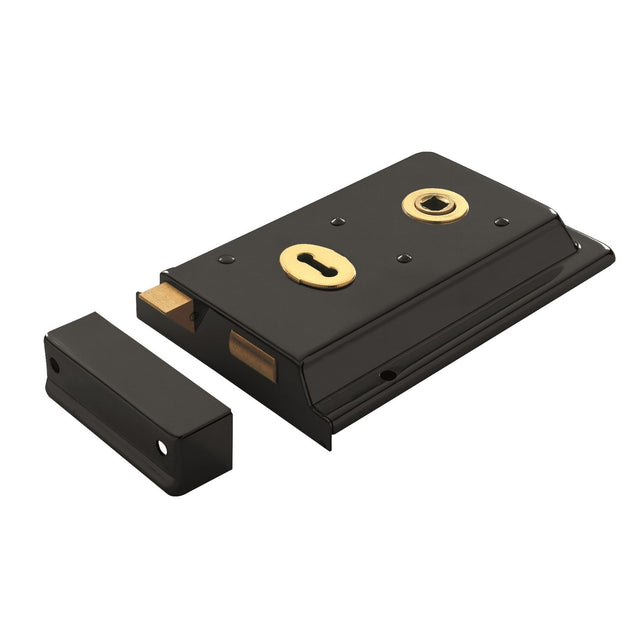 Carlisle Brass RSE8064 Flanged Rim Lock | Black