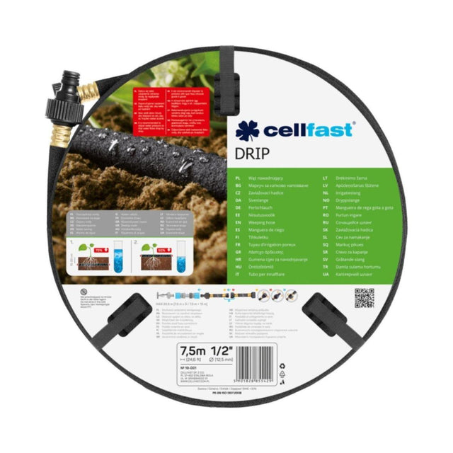 Cellfast Drip Weeping Hose - 7.5m 1/2