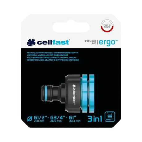 Cellfast Ergo Connector With Female Thread 0.5-0.75 - 1 Inch