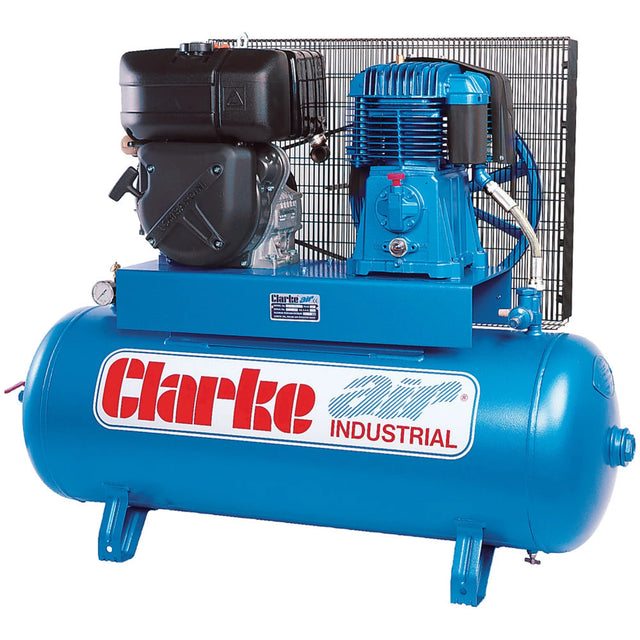 Clarke Compressor 8.4HP Kohler Diesel 150L 25CFM Recoil Rope Industrial
