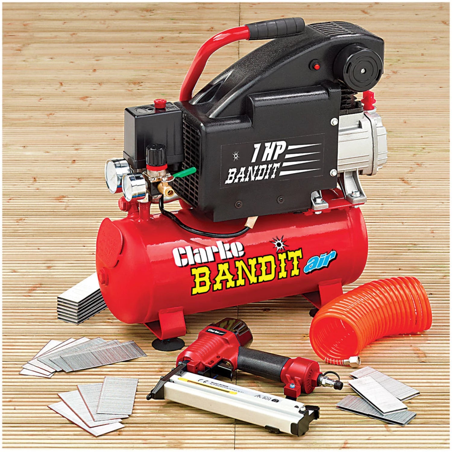 Clarke Compressor Kit 1HP 8L 4.2CFM Bandit V Kit