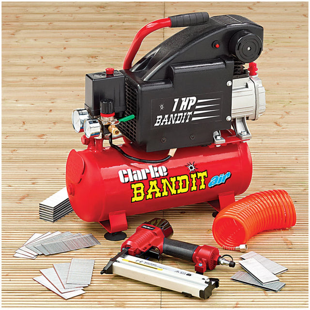 Clarke Compressor Kit 1HP 8L 4.2CFM Bandit V Kit