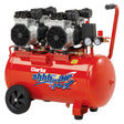 Clarke SHHH50/350 Shhh Air Max Twin Pump 16.9cfm 50 Litre 3.5HP Low Noise Oil Free Air Compressor (230V)
