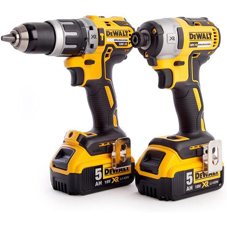 Buy the DeWalt 18V Brushless Combi Drill & Impact Driver Kit with 2x5Ah batteries and TStak case. Shop quality DeWalt power tools across Ireland.