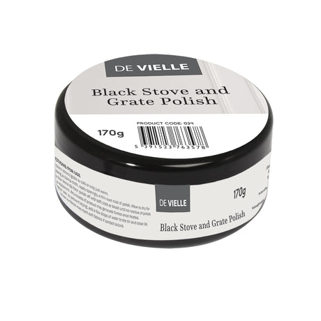 De Vielle Black Stove & Grate Polish Jar | 170g - Black