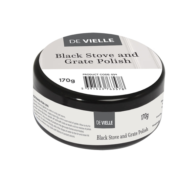 De Vielle Black Stove & Grate Polish Jar | 170g - Black
