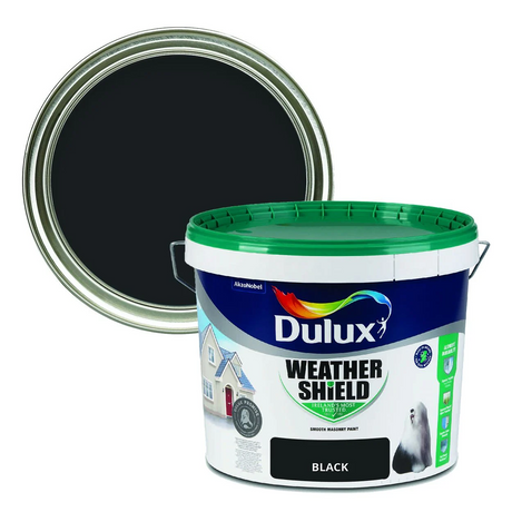 Dulux Weathershield Black Masonry Paint 10L