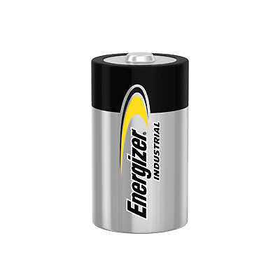 An Energizer Industrial 4AA battery with a metallic silver body, a black top cap, and the classic yellow and black Energizer logo, shown on a plain white background.