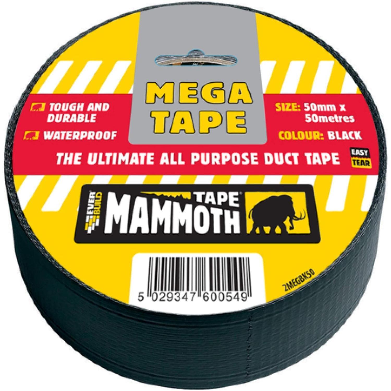 Everbuild Tough and Durable Mammoth Mega Duct Tape - 50mm x 50M