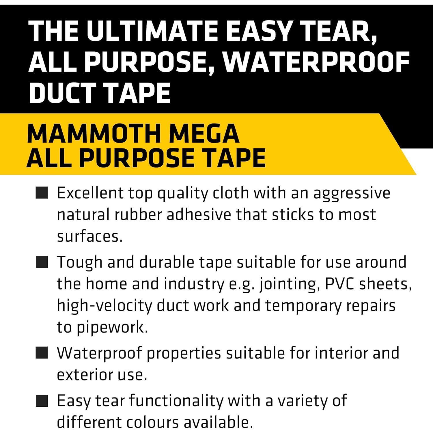 Everbuild Tough and Durable Mammoth Mega Duct Tape - 50mm x 50M