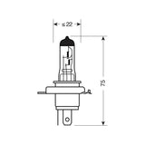 Lampa Blu-Xe Halogen Bulb H4 - 60/55W - P43T